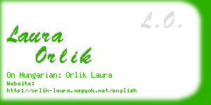 laura orlik business card